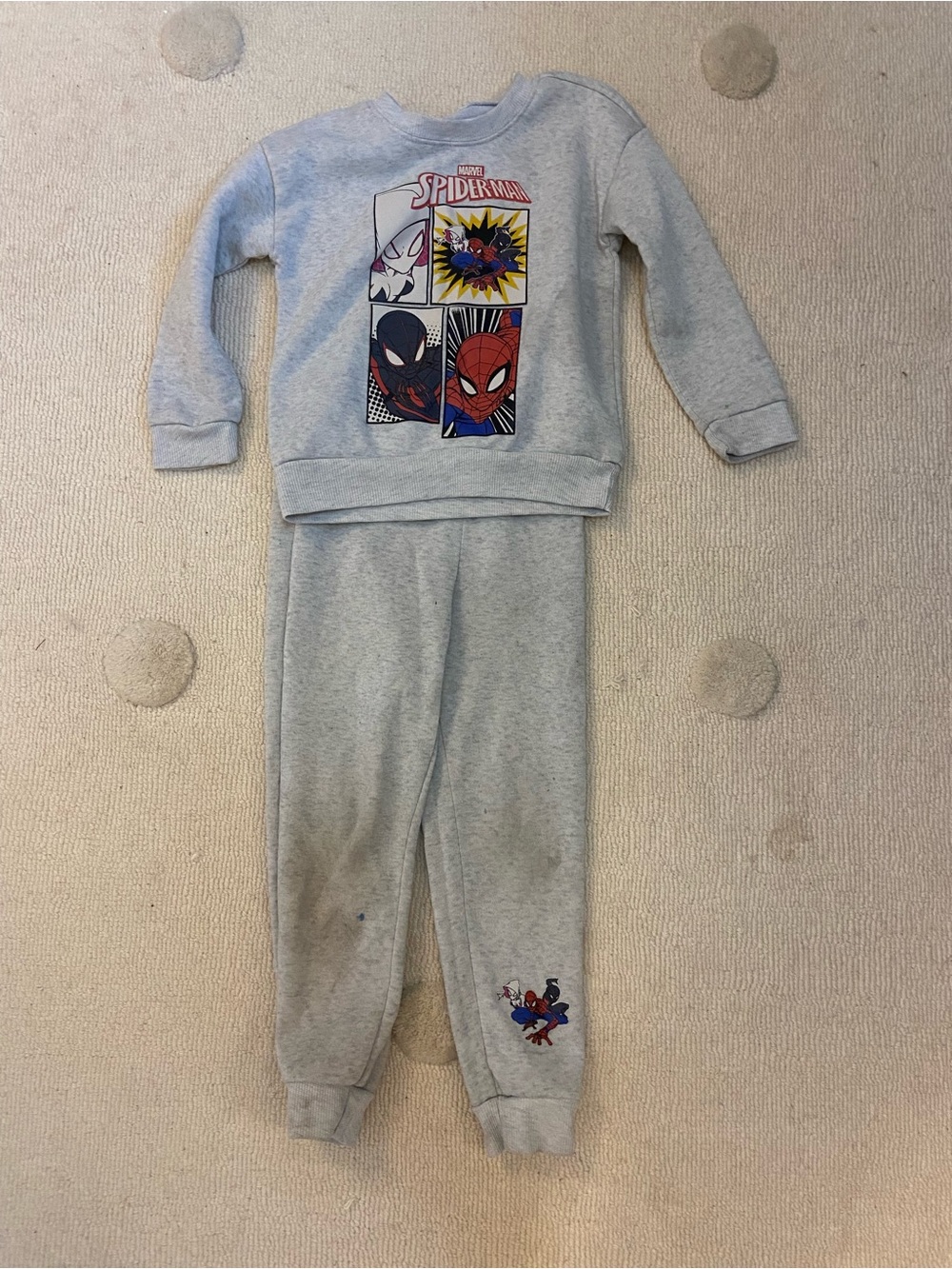 Marvel Grey Spider-Man Graphic Sweatshirt and Joggers